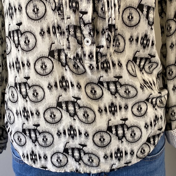 Anthropologie Maeve Anni Popover Bicycle Blouse Sz 2 - Picture 4 of 13
